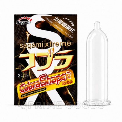 Презервативы SAGAMI Cobra 3шт. конусообразные супер облегающие от sex shop primegoods