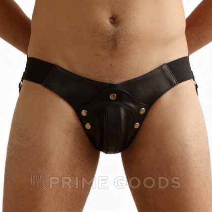 Трусы мужские Boy's Arsenal Black кожаные от sex shop primegoods