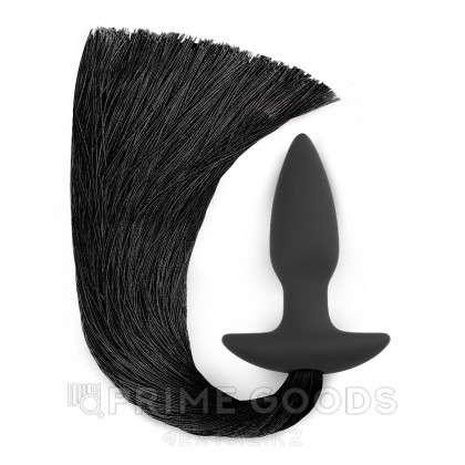 Анальная пробка с хвостом Pony Tail Black от sex shop primegoods