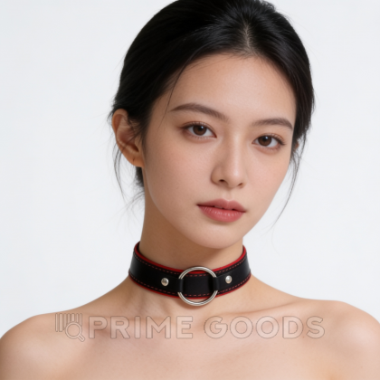 Ошейник с мягкой красной подкладкой от sex shop primegoods фото 4