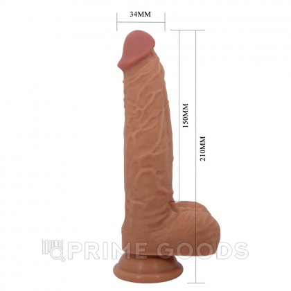 Реалистичный вибратор с фрикцией Jonathan и пультом ДУ, 21 см от sex shop primegoods фото 6