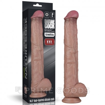 Реалистичный фаллоимитатор Lovetoy KING SIZED (29,8×6 см) с двойным покрытием, телесный от sex shop primegoods фото 2