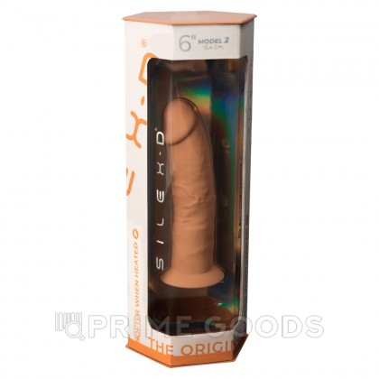 Фаллоимитатор SilexD Model 2 (15,4×3,5 см) с двойной плотностью темно-бежевый от sex shop primegoods фото 3