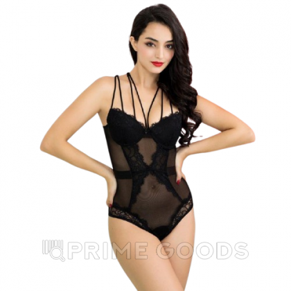 Тедди полупрозачный, черный от sex shop primegoods