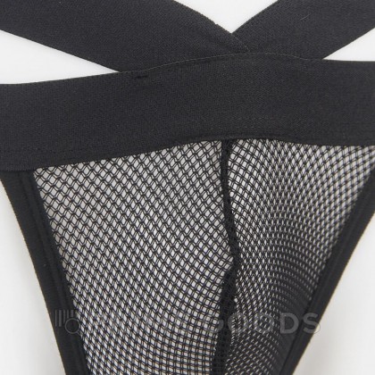 Сетчатые мужские стринги Strappy (S) черные от sex shop primegoods фото 8