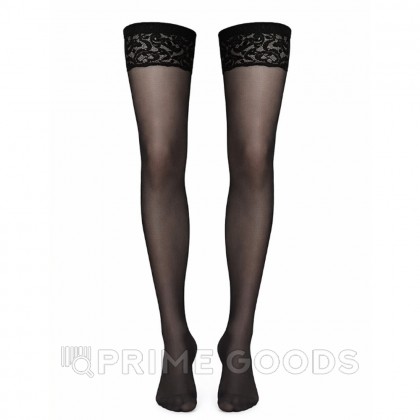 Чулки женские с гладкой резинкой (черный) от sex shop primegoods фото 7