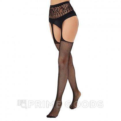 Чулки в сетку с высоким кружевным поясом Sense, S/M от sex shop primegoods