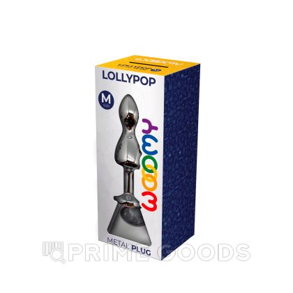 Металлический анальный плаг Lollypop Double от WOOOMY (9,4 * 3,1 см.) от sex shop primegoods фото 3