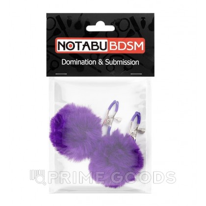 Зажимы для сосков с пушком NoTabu фиолетовые от sex shop primegoods фото 2