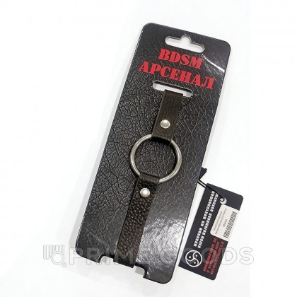 Кляп с кольцом из темно-шоколадной кожи от sex shop primegoods фото 2