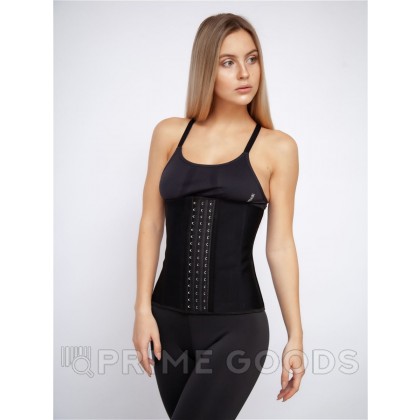 Эластичный утягивающий чёрный корсет под грудь, размер M от sex shop primegoods фото 6