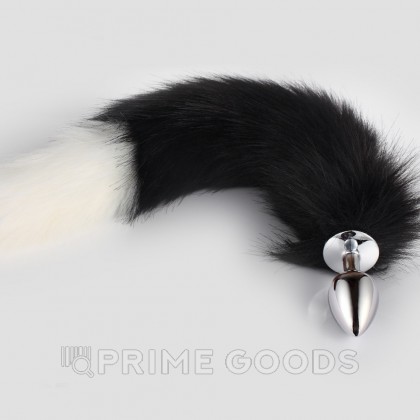 Металлический анальный плаг с хвостиком от sex shop primegoods фото 5