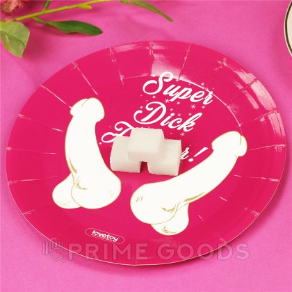 Бумажные тарелки Super Dick Forever (6 шт.) от sex shop primegoods фото 5