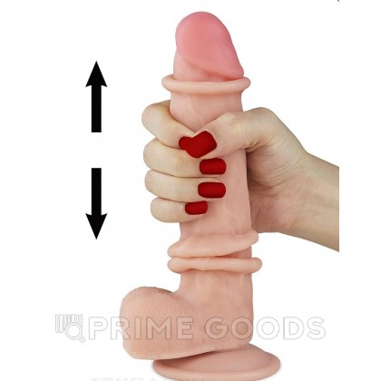 Реалистичный фаллоимитатор Lovetoy Sliding Skin (20×4 см) с мошонкой от sex shop primegoods фото 2