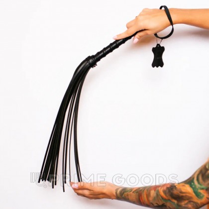 Флоггер из натуральной кожи Scandal, черный - primegoods.kz Флоггер из натуральной кожи Scandal, черный от sex shop primegoods