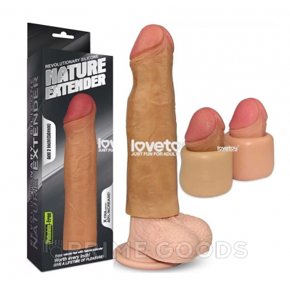 Насадка для увеличения пениса - 17,5 см. (Супер реалистичная) от sex shop primegoods фото 2