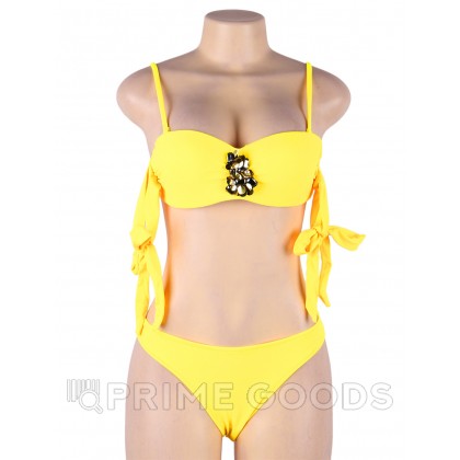 Купальник с завязками Rhinestone Yellow (L) от sex shop primegoods фото 6