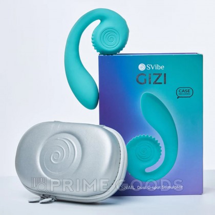Двойной стимулятор точки G SVibe Snail GIZI цвет тиффани от sex shop primegoods