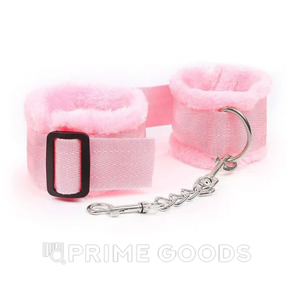 НАРУЧНИКИ с мехом, цвет розовый от sex shop primegoods фото 2
