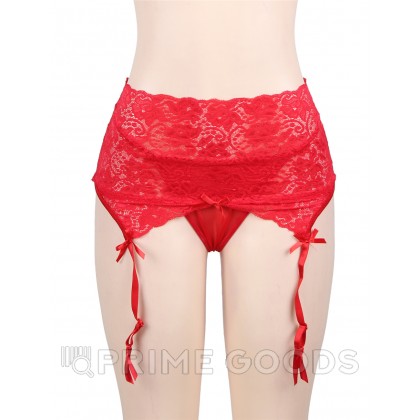 Пояс для чулок на высокой посадке Red Sexy Lace (3XL) от sex shop primegoods фото 6