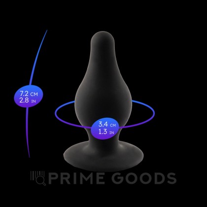 Анальный плаг черный  MODEL 2 от SILEXD (S: 7,2*3 см.) от sex shop primegoods фото 3