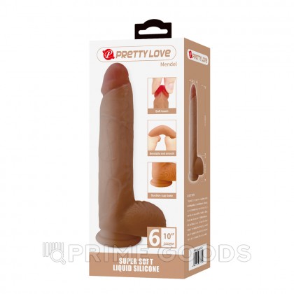 Реалистичный фаллоимитатор на присоске Mendel (25,5*5,6 см) от sex shop primegoods фото 10