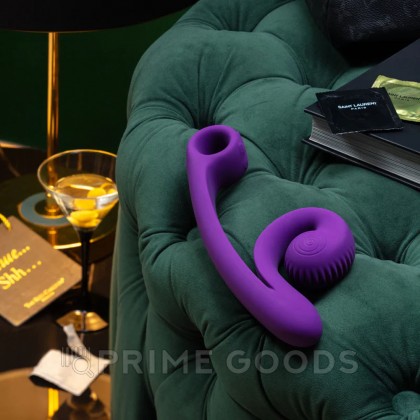 Вибратор для двойной стимуляции SVibe Snail CURVE фиолетовый от sex shop primegoods фото 9