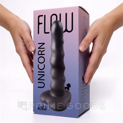 Нереалистичный дилдо Flow Unicorn Black (15,5*3,5 см) от sex shop primegoods фото 7