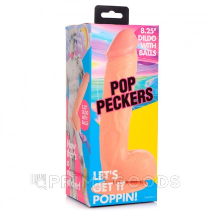 Реалистичный фаллоимитатор Pop Peckers (22,8×4,8 см) телесный от sex shop primegoods фото 4