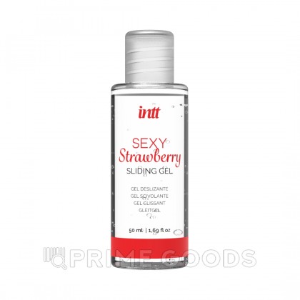 Набор Intt: кружевные трусики красные с бусинками Brazilizan и лубрикант с клубничным ароматом (50 мл.) от sex shop primegoods