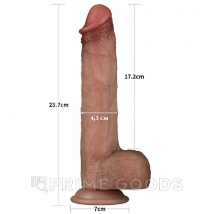 Реалистичный фаллоимитатор Lovetoy Sliding Skin Pro (17,2*4,3) с двойной плотностью от sex shop primegoods фото 2