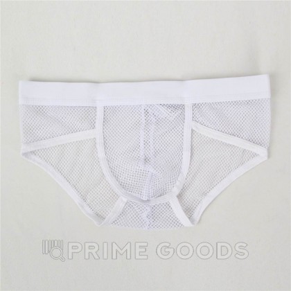 Плавки мужские белые  в сетку (размер S) от sex shop primegoods фото 5