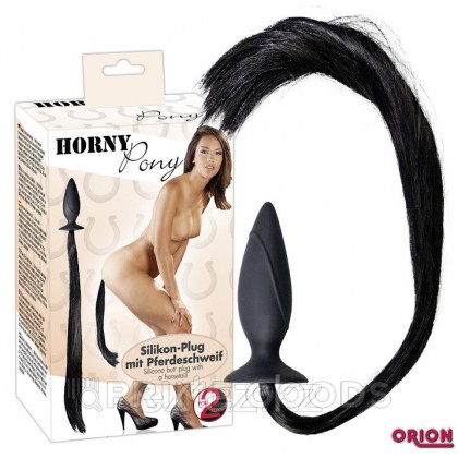 Втулка анальная с хвостом пони HORNY Pony от sex shop primegoods