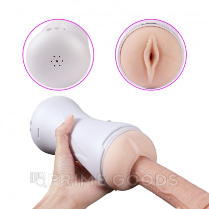 Реалистичный мастурбатор в тубе Happy Cup со стонами и вибрацией от sex shop primegoods фото 10