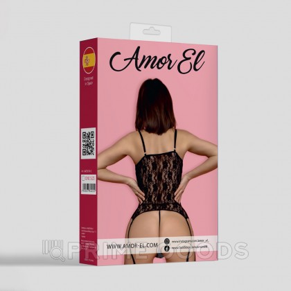Комплект эротического белья Madrid черный S/M от sex shop primegoods фото 3