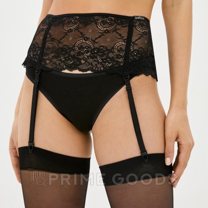 Роковой пояс для чулок с черным кружевом (Hold on love) (L/XL) от sex shop primegoods фото 2