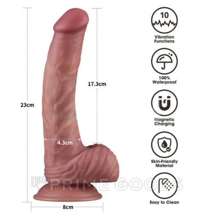 Вибратор реалистик Lovetoy Power Cock (17,3 * 4,3 см) от sex shop primegoods фото 3