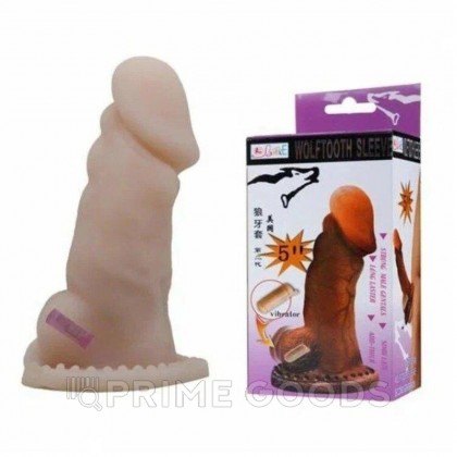 Насадка на пенис от Baile с вибрацией, светлый телесный (13,3×3,5 см) от sex shop primegoods