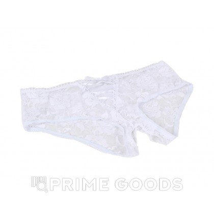Трусики кружевные с завязками белые (размер XL-2XL) от sex shop primegoods фото 7