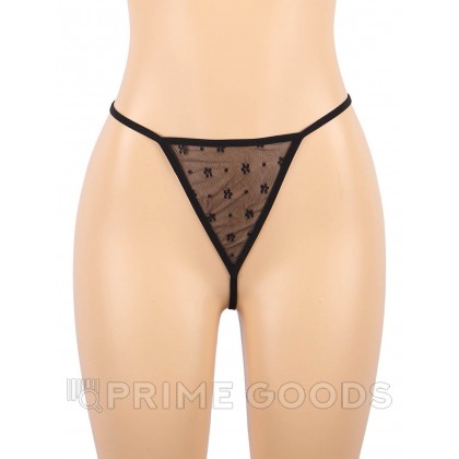 Сексуальное черное платье на завязках + стринги (XL-2XL) от sex shop primegoods фото 7