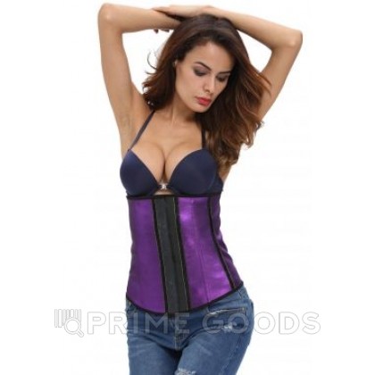 Эластичный утягивающий фиолетовый корсет под грудь, размер M от sex shop primegoods фото 3