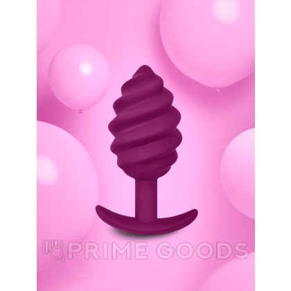 Gvibe Gplug Twist 2 Raspberry витая силиконовая анальная пробка для ношения, 10.5х3.9 см от sex shop primegoods фото 2