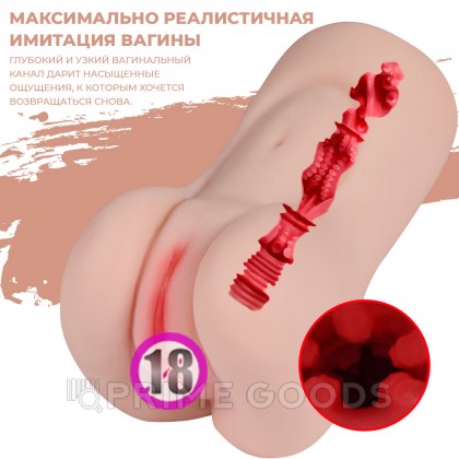Реалистичный компактный мастурбатор Aggie с вибрацией от sex shop primegoods фото 11