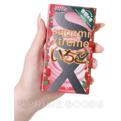 Презервативы Sagami xtreme strawberry 10 шт. от sex shop primegoods фото 3