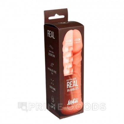 Фаллоудлинитель Real Extra Size Bubbles (15,5*3,5 см) от sex shop primegoods фото 6