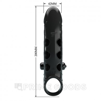 Вибронасадка на пенис «Romance» с кольцом для мошонки черный от sex shop primegoods фото 7