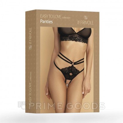 Черные трусики с доступом и переплетением лент сзади (Easy to love) (L/XL; 46-48) от sex shop primegoods фото 3