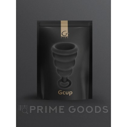 Силиконовая менструальная чаша с защитой от протечек Gvibe Gcup Black 10 мл от sex shop primegoods фото 3