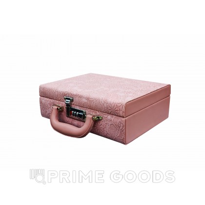 Чемодан-органайзер с кодовым замком  (кожзам) розовый от sex shop primegoods