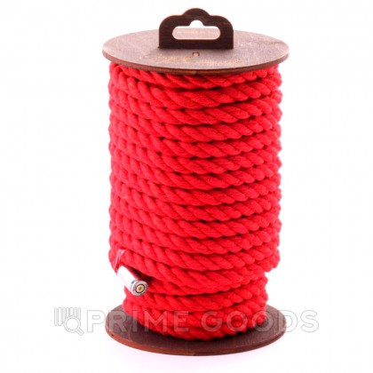 Хлопковая веревка для шибари, на катушке, красная, 20 м от sex shop primegoods